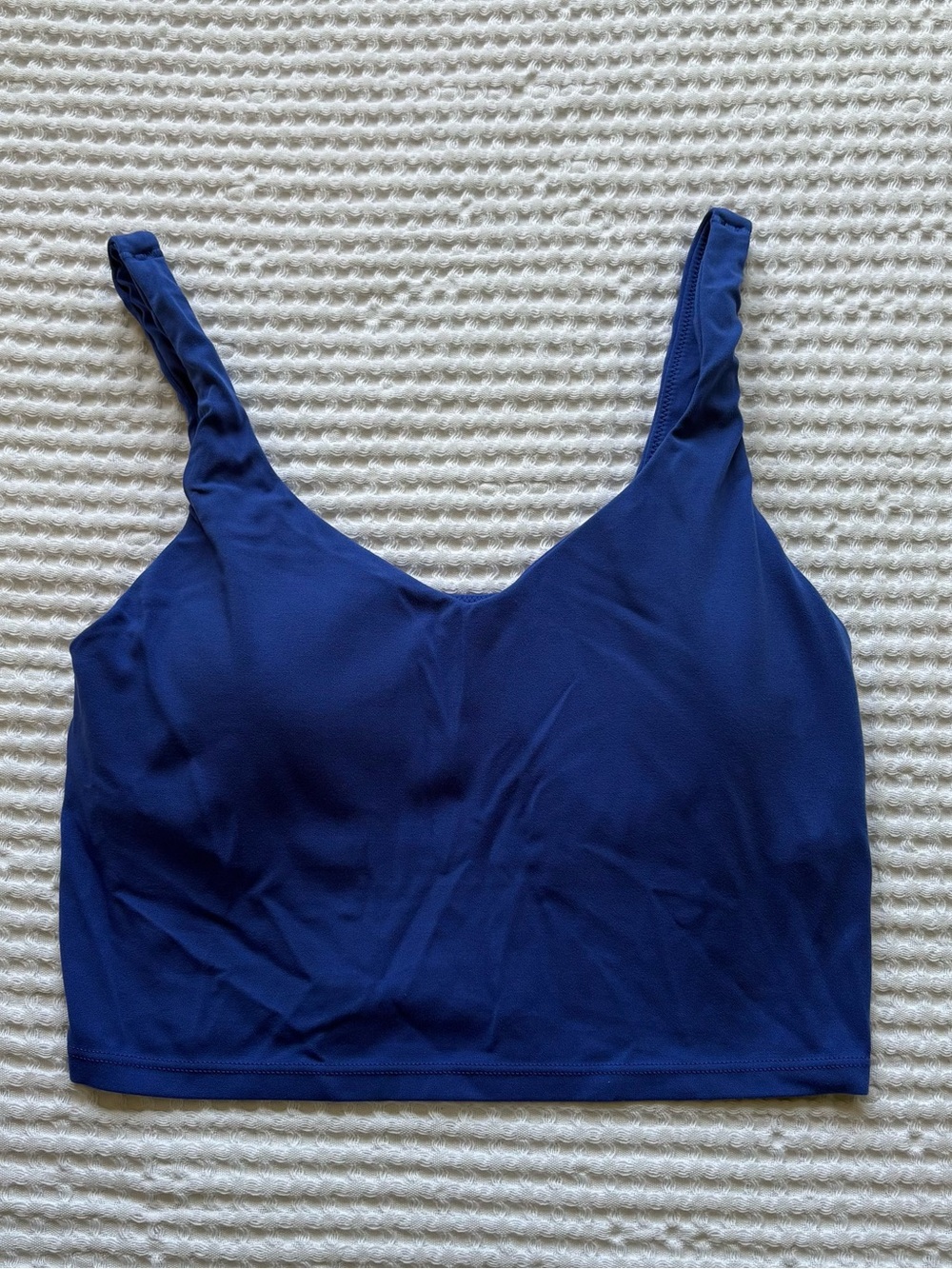 Aerie OFFLINE Real Me Low Key Longline Sports Bra Cobalt Blue Gym Yoga Pilates M
